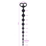 Silicone Anal Beads for Adult / Black Soft Anal Chain / Unisex Silicone Sex Toys - EVE's SECRETS
