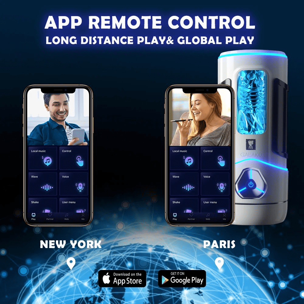 Silicone Male Masturbator / Automatic Blowjob Toy with App Remote