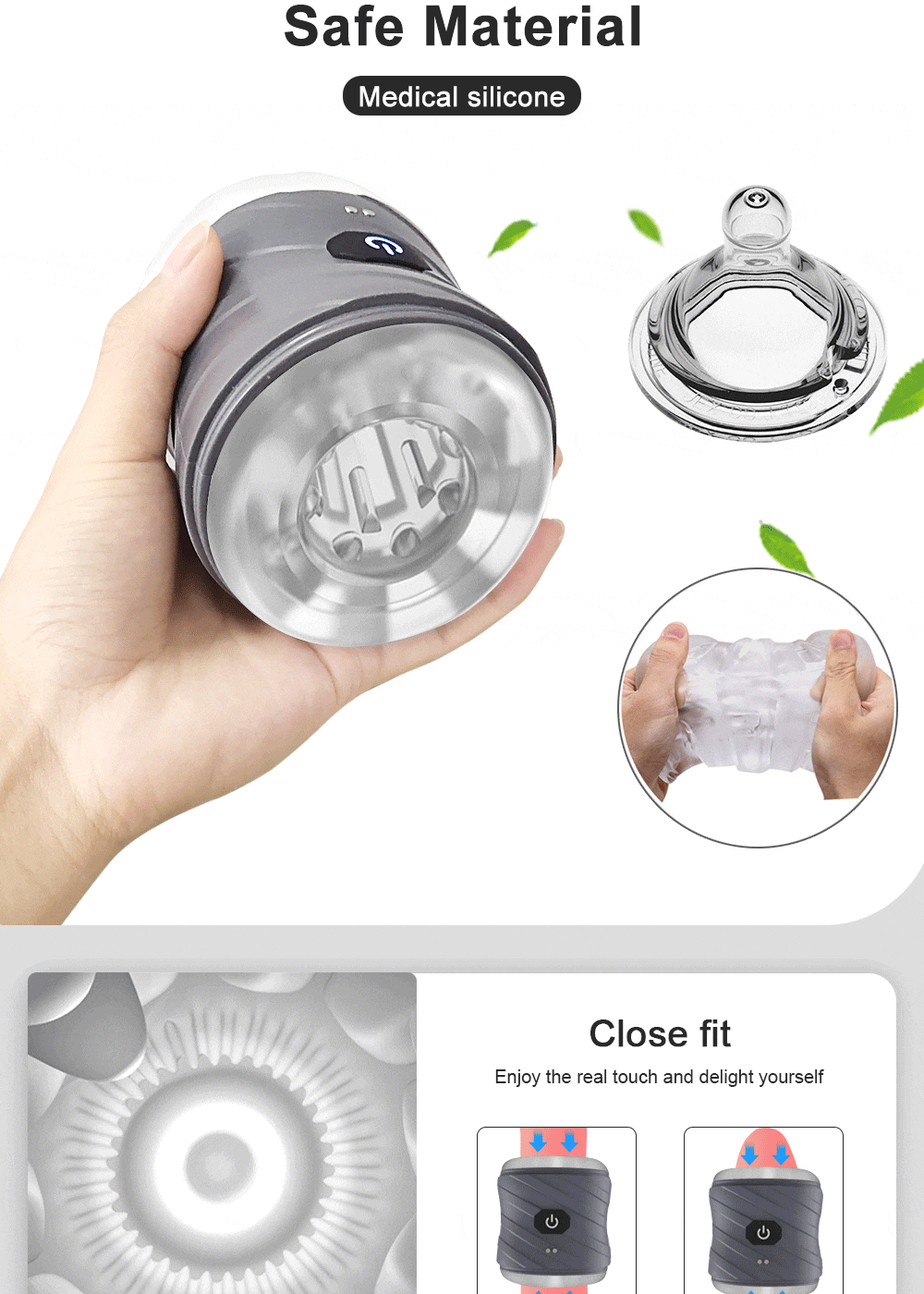 Silicone Vibrating Penis Masturbator / Vagina Simulator For Men / Adult Sex Toys - EVE's SECRETS