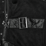 Sleek and Bold Buckled Suede Punk Vest for Men