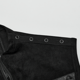 Sleek and Bold Buckled Suede Punk Vest for Men