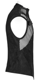 Sleek and Bold Buckled Suede Punk Vest for Men
