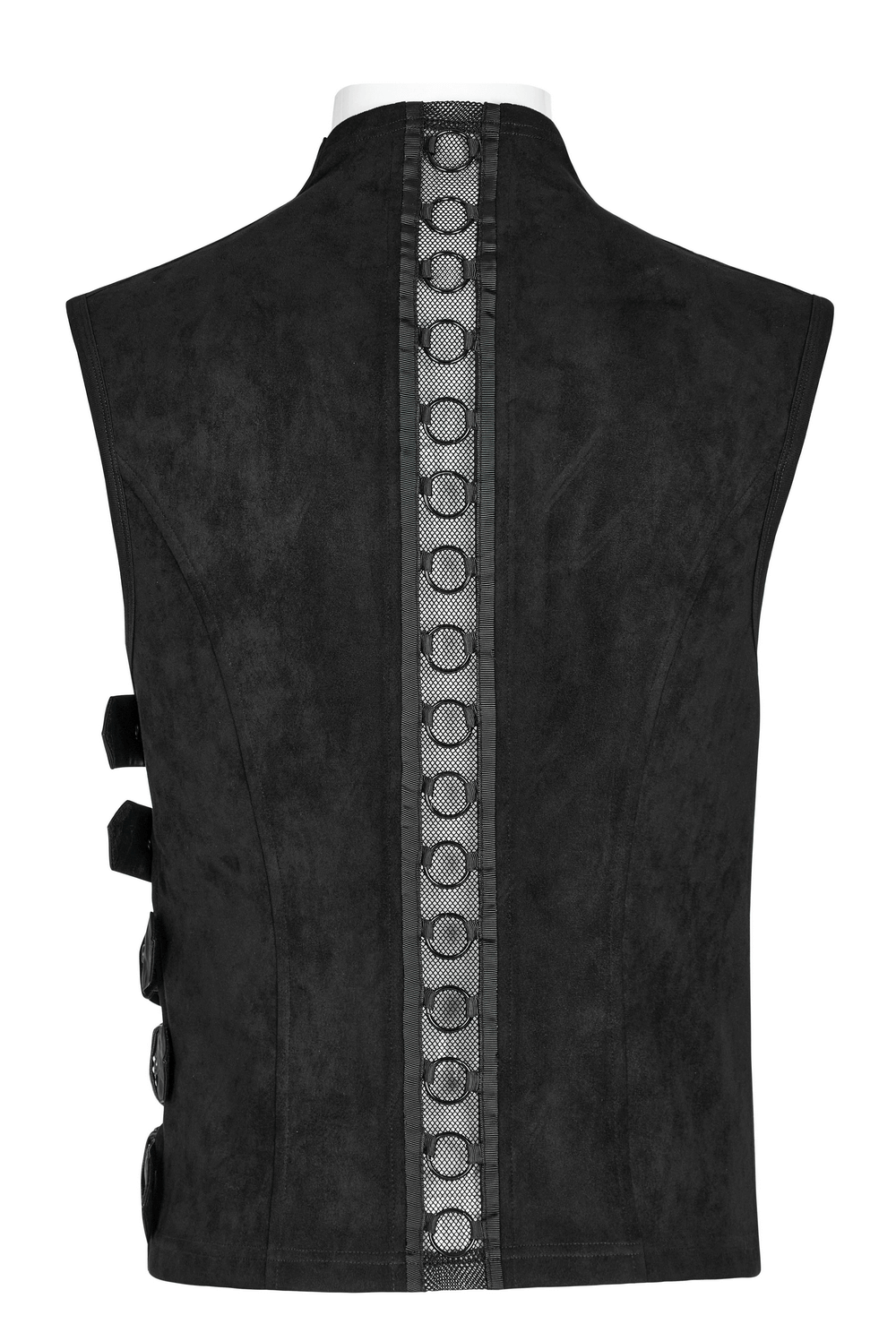 Sleek and Bold Buckled Suede Punk Vest for Men
