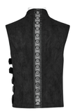 Sleek and Bold Buckled Suede Punk Vest for Men