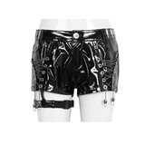 Sleek Black Shorts with Chain Accents - Bold Fashion