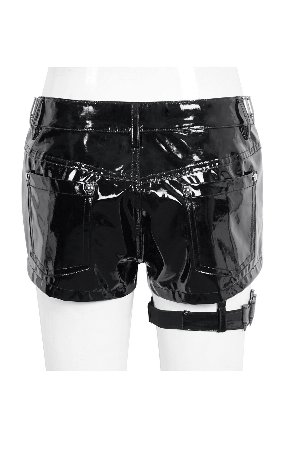 Sleek Black Shorts with Chain Accents - Bold Fashion