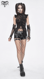 Sleek Black Shorts with Chain Accents - Bold Fashion