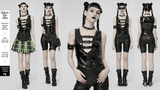 Slim Gothic Patent Leather Vest with Buckles Detail