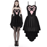 Sophisticated Black Dress for Women with Pink Lace Accents