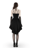 Sophisticated Black Dress for Women with Pink Lace Accents