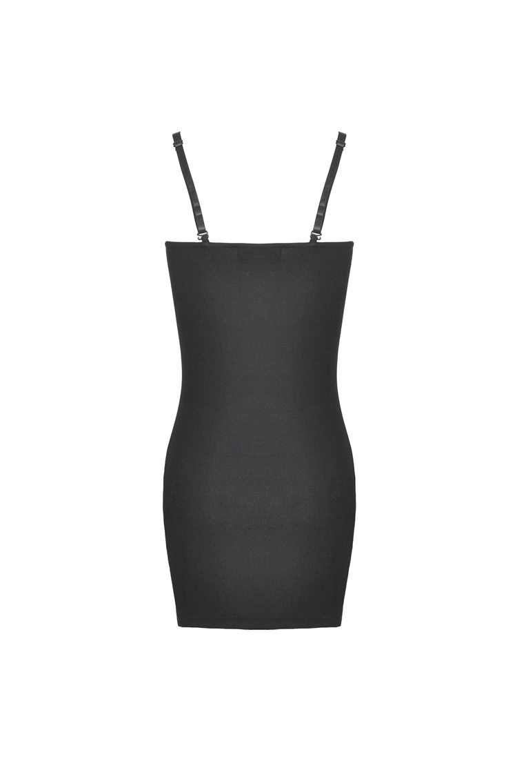 Sophisticated Bodycon Dress with Lace Trims and Straps