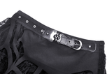 Spiderweb Lace Mini Skirt with Punk-inspired Belt Detail