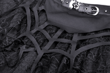Spiderweb Lace Mini Skirt with Punk-inspired Belt Detail