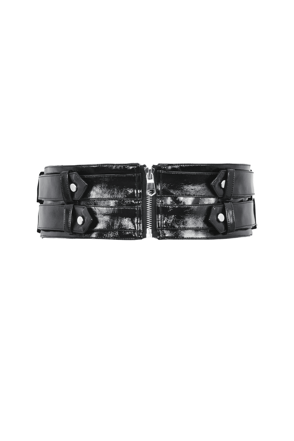 Steampunk-inspired Lace-Up Corset Belt from PU Leather