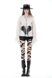 Steampunk-inspired Lace-Up Corset Belt from PU Leather