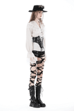 Steampunk-inspired Lace-Up Corset Belt from PU Leather