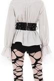 Steampunk-inspired Lace-Up Corset Belt from PU Leather
