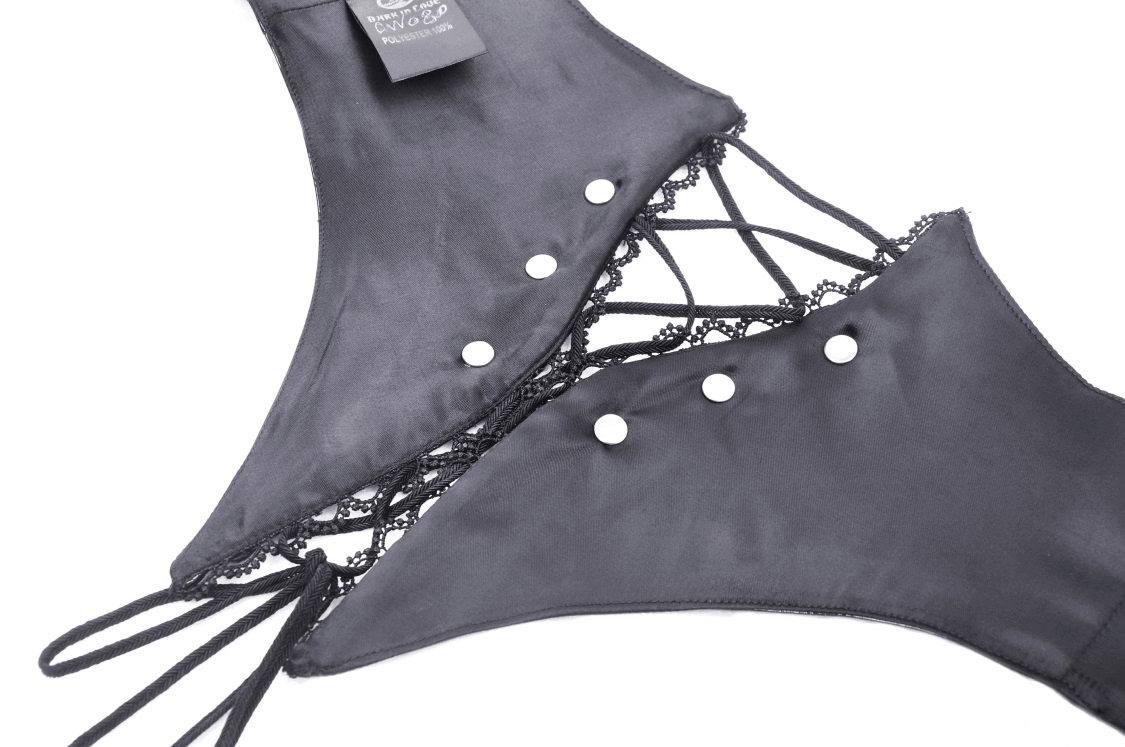Steampunk-inspired Lace-Up Corset Belt from PU Leather