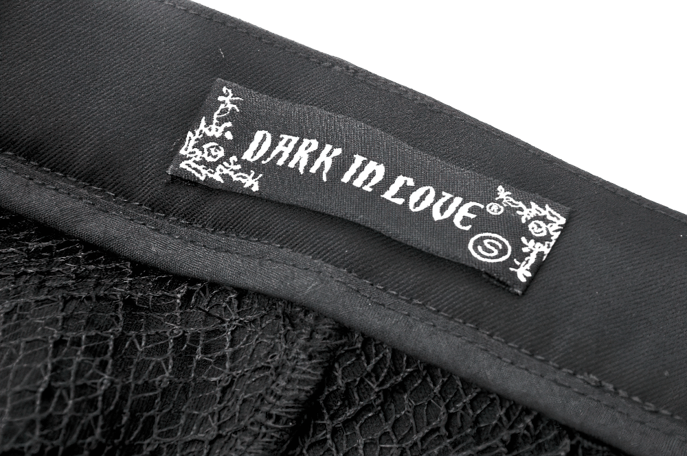 Strapped Black Gothic Shorts with Removable Flares