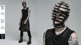 Stylish Adjustable Drawstring Spiked PU Headgear