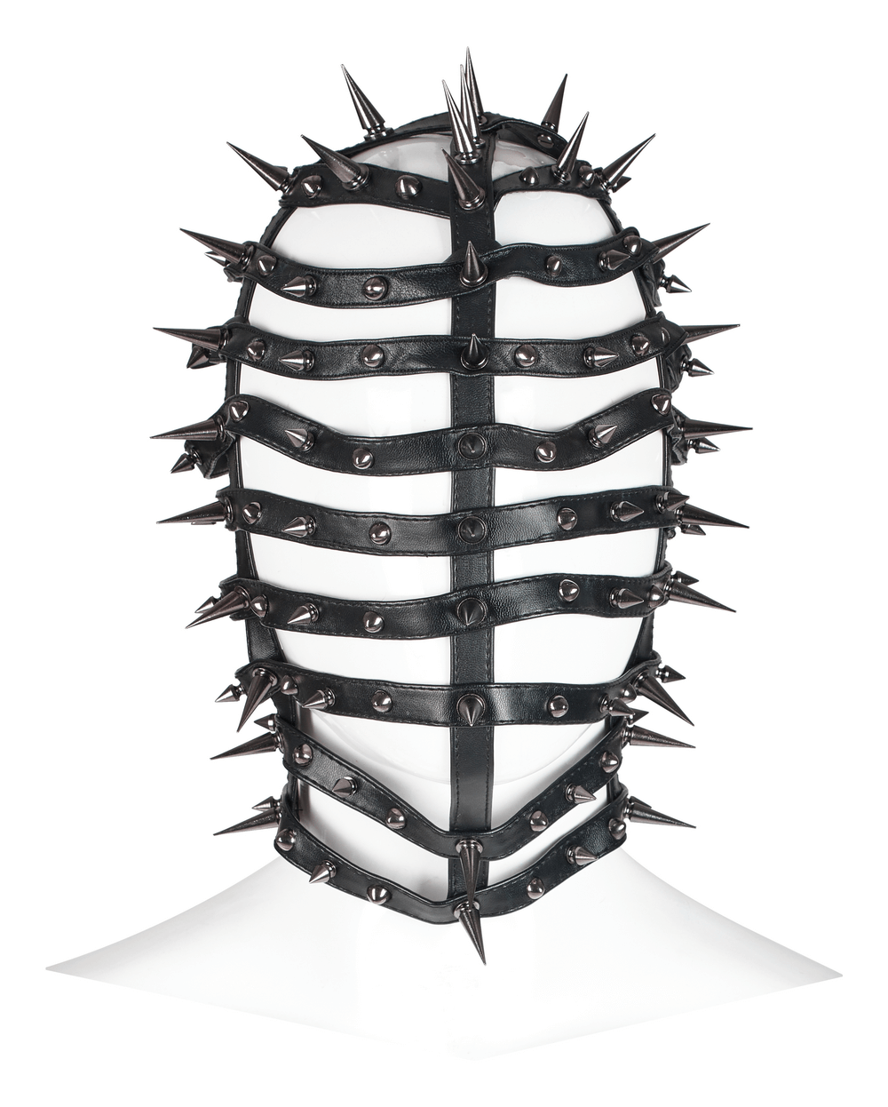 Stylish Adjustable Drawstring Spiked PU Headgear