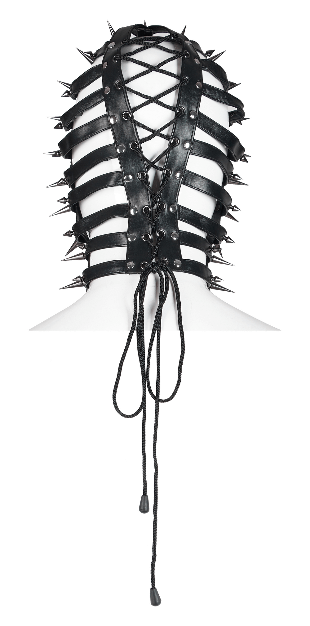 Stylish Adjustable Drawstring Spiked PU Headgear