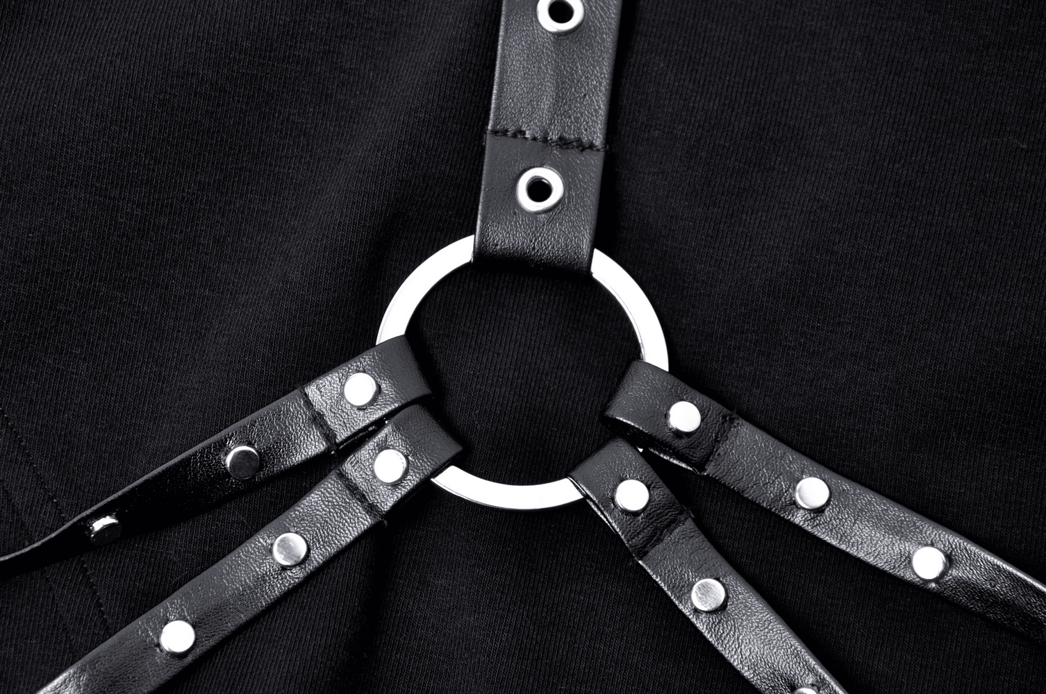 Stylish Asymmetrical Dress featuring Strap and Chain Decor