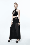 Stylish Black Women's Cross-Front Neck Crop Top