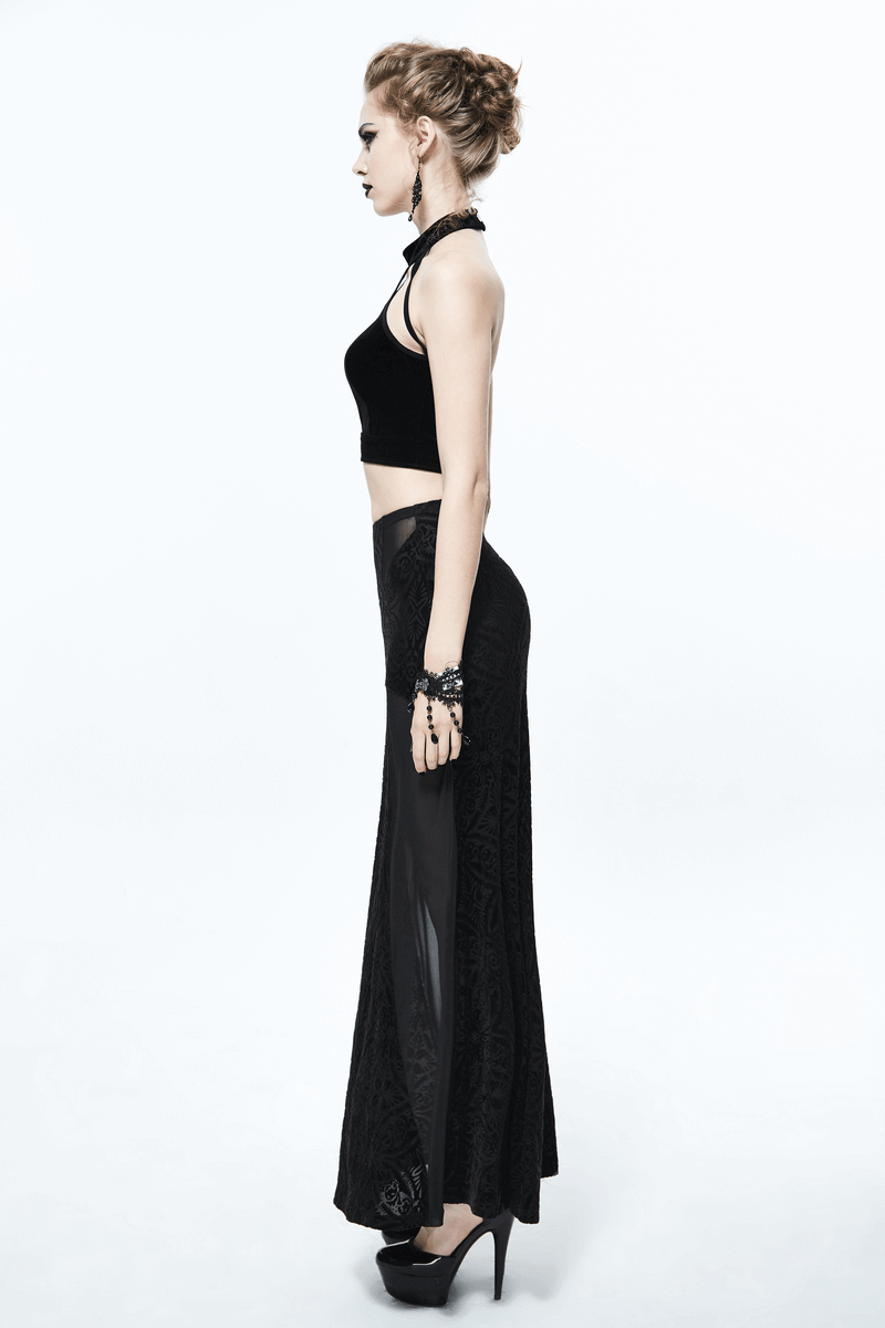 Stylish Black Women's Cross-Front Neck Crop Top