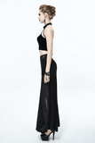 Stylish Black Women's Cross-Front Neck Crop Top