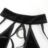 Stylish Black Women's Cross-Front Neck Crop Top