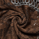 Stylish Brown Fringe Lace Pants with a Gothic Twist