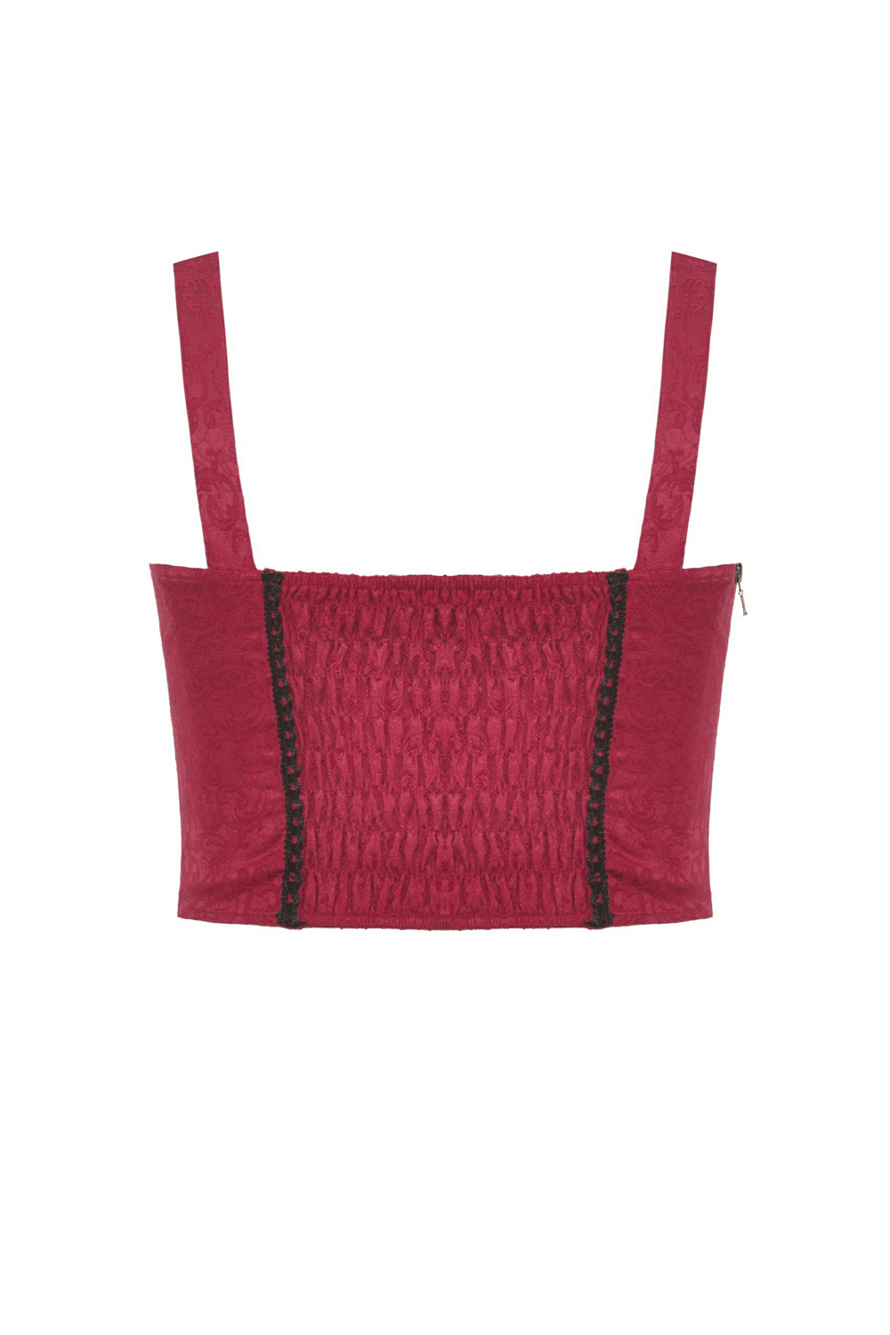 Stylish Corset With Black Accents and Delicate Lace Ties