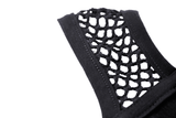 Stylish Crop Top with Mesh Panels and Choker Neckline