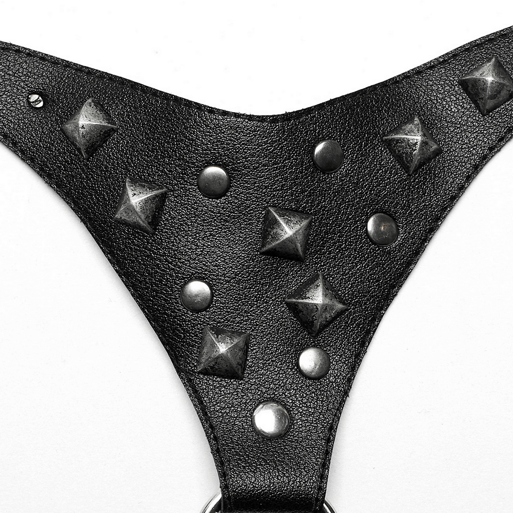 Stylish Faux Leather Punk Harness with Adjustable Straps