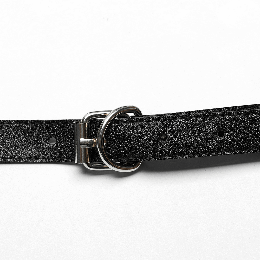 Stylish Faux Leather Punk Harness with Adjustable Straps