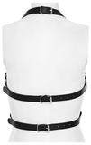 Stylish Faux Leather Punk Harness with Adjustable Straps