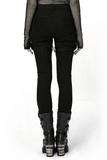 Stylish Gothic Trousers with Mesh Inserts for Women