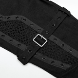 Stylish Gothic Trousers with Mesh Inserts for Women
