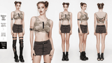 Stylish Hooded Crop Top with Open Back Design