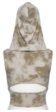 Stylish Hooded Crop Top with Open Back Design
