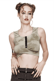 Stylish Hooded Crop Top with Open Back Design