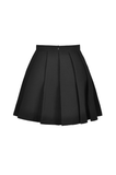 Stylish Plaid Pattern Mini Skirt with Black Buckles