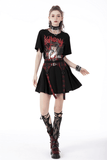 Stylish Plaid Pattern Mini Skirt with Black Buckles