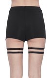 Stylish Rivet-Adorned High-Waisted Garter Shorts for Women
