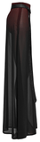 Stylish Sheer A-Line Maxi Skirt with High Slit and Belt