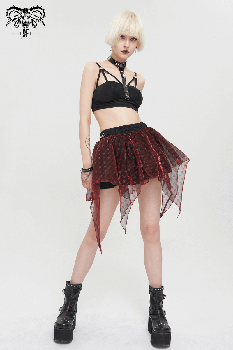Sultry Black Bra for Women with Faux Leather Neck Strap