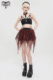 Sultry Black Bra for Women with Faux Leather Neck Strap