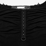 Sultry Lace Back Off-Shoulder Bodycon Dress for Women
