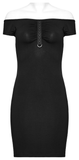 Sultry Lace Back Off-Shoulder Bodycon Dress for Women